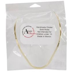 Designers Flat V Choker Necklace 1/pkg   Brass