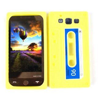 Cell Armor I747 NOV A02 YE Hybrid Novelty Case for Samsung Galaxy S III I747   Retail Packaging   Yellow Cassette Cell Phones & Accessories
