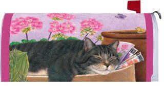 Mailbox Cover Cat Nap By Custom Decor 18x21  Prints  Patio, Lawn & Garden