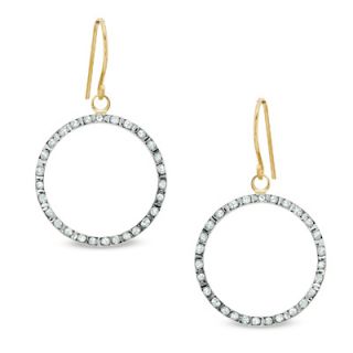 Diamond Fascination™ Circle Drop Earrings in 14K Gold   Zales