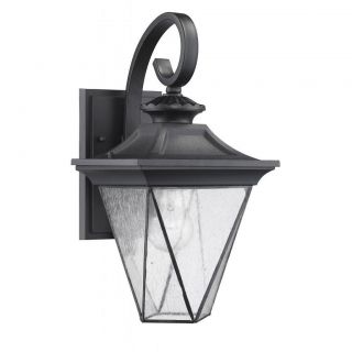 Black Transitional 1 light Outdoor Wall Sconce (refurbished)