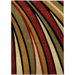 Ephesus Collection Multicolor Stripes Contemporary Area Rug (82 X 910)