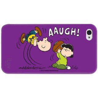 iLuv iCP751CPUR Peanuts Character Case for iPhone 4/4S (Charlie Brown/Lucy)   1 Pack   Retail Packaging   Purple Cell Phones & Accessories