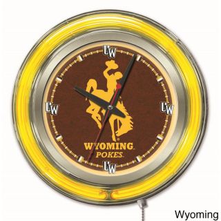 Holland Neon Mountain West College Logo Clock.