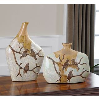 Pajaro Ceramic Vases (set Of 2)