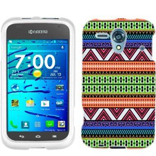 Kyocera Hydro Edge Aztech Navajo Neon Black Pattern Phone Case Cover Cell Phones & Accessories