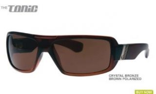 Pleasure Ground Eyewear Polarized Tonic Sunglasses CLOSEOUT SPECIAL Crystal Bronze w/ Brown Polarized Lens Clothing