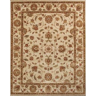 Hand knotted Ziegler Beige Vegetable Dyes Wool Rug (4 X 6)