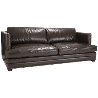 Jake Cocoa Brompton Brown Italian Leather Oversize Sofa