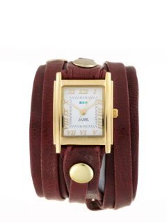 Womens Wine Red Multi Layer Wrap Watch by La Mer Collections