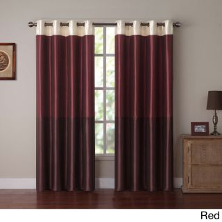 Victoria Classics Park Slope Color Block Grommet Curtain Panel Red Size 54 x 84