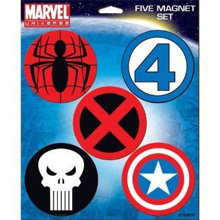 Marvel Universe Logos Five Magnet Set Kitchen & Dining