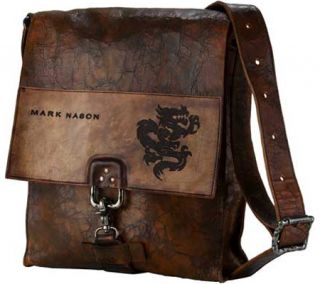 Mark Nason Skechers Cracked Leather Messenger Bag