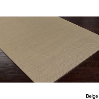 Surya Carpet, Inc. Hand loomed Rebecca Solid Casual Area Rug (8 X 11) Beige Size 8 x 11