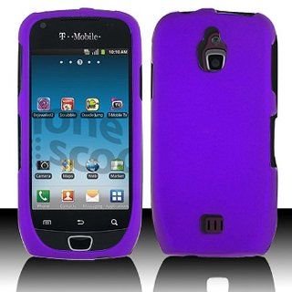Purple Hard Cover Case for Samsung Exhibit 4G SGH T759 Cell Phones & Accessories
