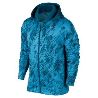 Nike Mens KO Print Full Zip Hoody   Vivid Blue      Clothing