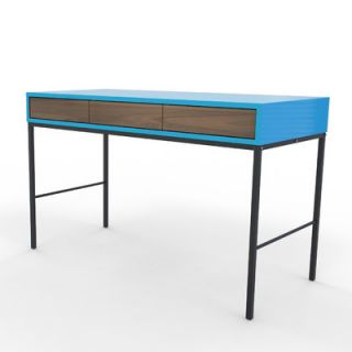 Industrya Type S Writing Desk TS. Finish Cerulean / Walnut / Matte Black
