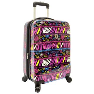 Travelers Choice Bohemian 21 inch Hardside Carry on Spinner Luggage