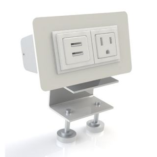 Scale 11 EYHOV Rail Desktop Mounted Power Unit with 1 Outlet and  2 USB Port
