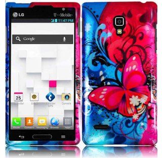 For LG Optimus L9 P769 P760 Hard Design Cover Case Butterfly Bliss Accessory Cell Phones & Accessories