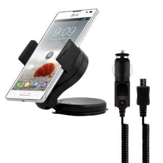 kwmobile Universal car mount for LG Optimus L9 P760 / P769 + charger   E.g. for mounting on the dash board or the windshield   also available with COVER Quality. Cell Phones & Accessories