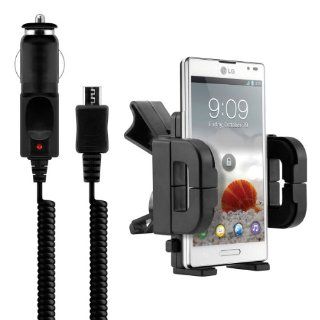 kwmobile Car vent mount for LG Optimus L9 P760 / P769 + charger   Mobile phone fits into mount with case or cover Quality. Cell Phones & Accessories