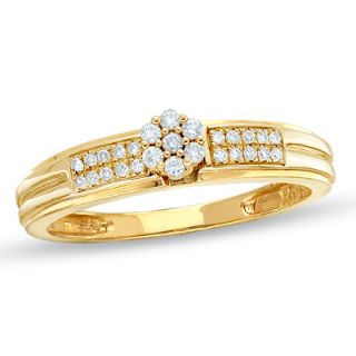 CT. T.W. Diamond Flower Promise Ring in 10K Gold   Zales