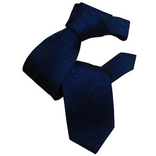 Dmitry Mens Electric Blue Patterned Italian Silk Tie