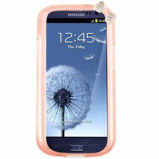 Cell Armor SAMI747 NOV A04 A010 JA Shell Skin Case for Samsung I747 Galaxy S III   Retail Packaging   Trans. Baby Pink with Ribbon Cell Phones & Accessories