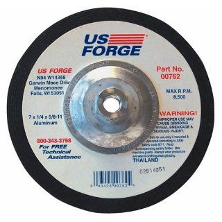 US Forge 762 Grinding Wheel Aluminum Abr Thr/Hub, 7 Inch by 1/4 Inch by 5/8 Inch  11   Power Sander Accessories  