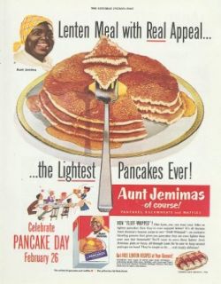 Lenten Meal Real Appeal Aunt Jemima Pancakes ad 1952 Entertainment Collectibles