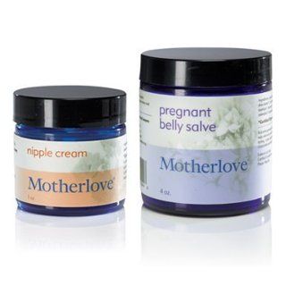 Motherlove Herbal Nipple Cream (1 oz) WITH Pregnant Belly Salve (4 oz) Health & Personal Care