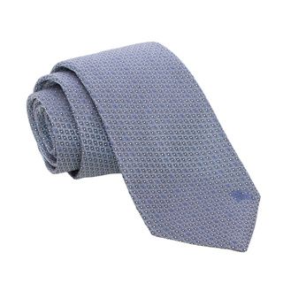 Burberry Airforce Blue Silk Patterned Tie