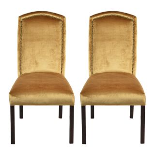 Tuscany Antique Camelback Back Nail Dining Chairs (set Of 2)