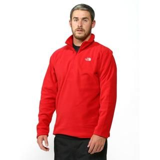 The North Face North Face Mens 100 Glacier 1/4 Zip Tnf Red Fleece Jacket Red Size M