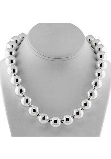 Tiffany & Co. Sterling Silver 16 mm Bead Necklace Jewelry