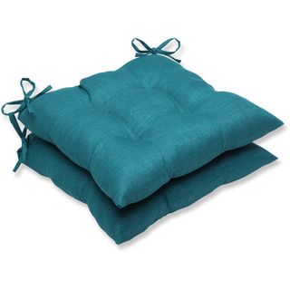 Pillow Perfect Outdoor Teal Wrought Iron Seat Cushion (set Of 2)