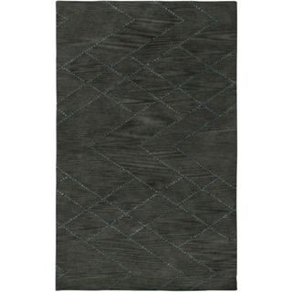 Handicraft Imports Designer Trends Gray Hand tufted Abstract Wool Area Rug (3 X 5)