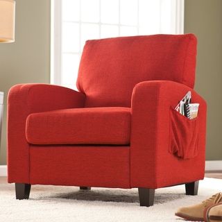 Upton Home Ashton Cherry Red Upholstered Arm Chair