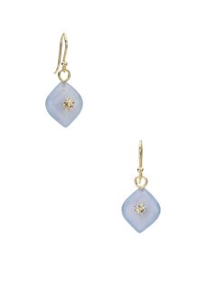 Simone Lavender Chalcedony & Diamond Hope Star Earrings by Elizabeth Showers