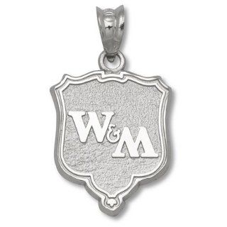 College of William And Mary W M Shield 5/8 Inch   Sterling Silver  Sports Fan Pendants  Sports & Outdoors