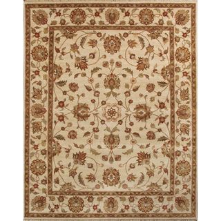 Hand knotted Ziegler Beige Vegetable Dyes Wool Rug (8 X 10)