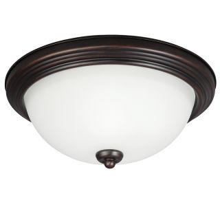 1 light Burnt Sienna Ceiling Flush Mount With Amber Scavo Glass