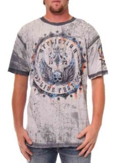 Rustproof Ss Crewneck Tee in Charcoal Seam Wash By Affliction (M) at  Mens Clothing store