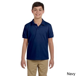 Gildan Gildan Youth Dryblend Pique Sport Shirt Navy Size L (14 16)