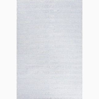 Hand made Blue/ Ivory Wool Eco friendly Rug (8x10)