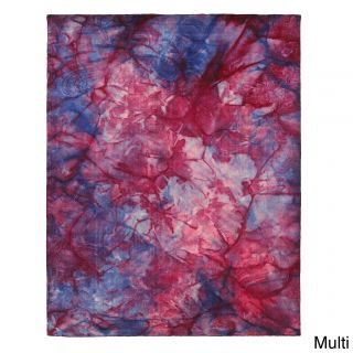 Multi Color Hand loomed Geometric Tie Dye Wool Rug (5 X 8)