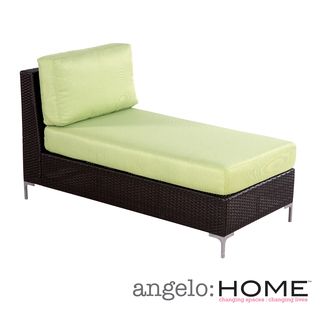 Angelohome Napa Springs Bamboo Green Armless Chaise Indoor/outdoor Resin Wicker