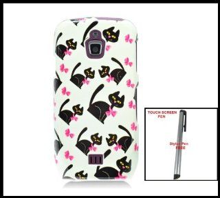 Samsung Exhibit 4G T759 (T Mobile) Snap on Glossy Hard Shell Cover Case Kitty Cats Image Design + One Free Touch Screen Stylus Pen Cell Phones & Accessories