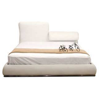 Casabianca Furniture Jessie Platform Bed CB/K956 XX Size King, Finish White